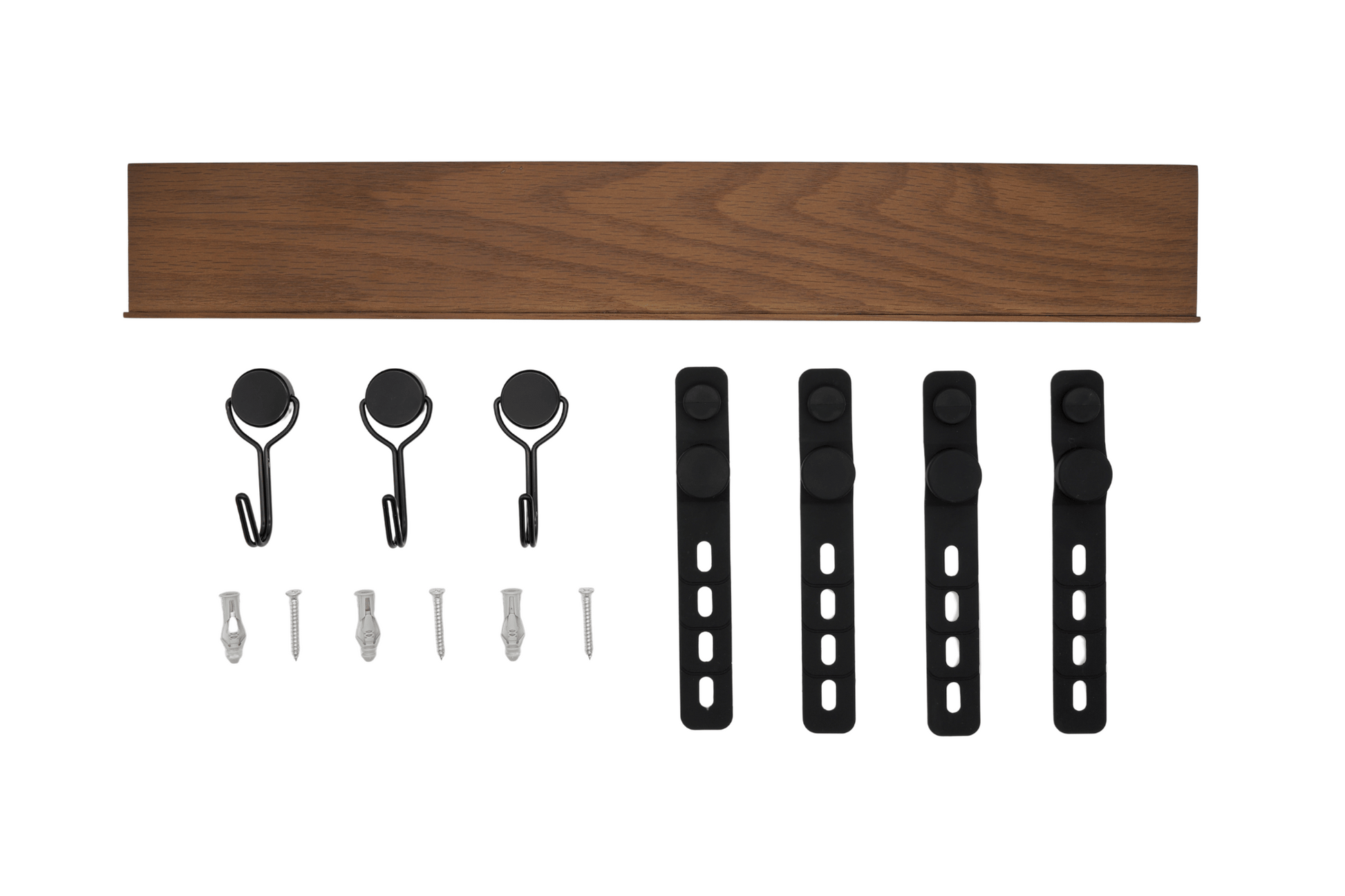 Mop Rack & Broom Rack – 17" Wooden Customizable Magnetic Wall Organizer